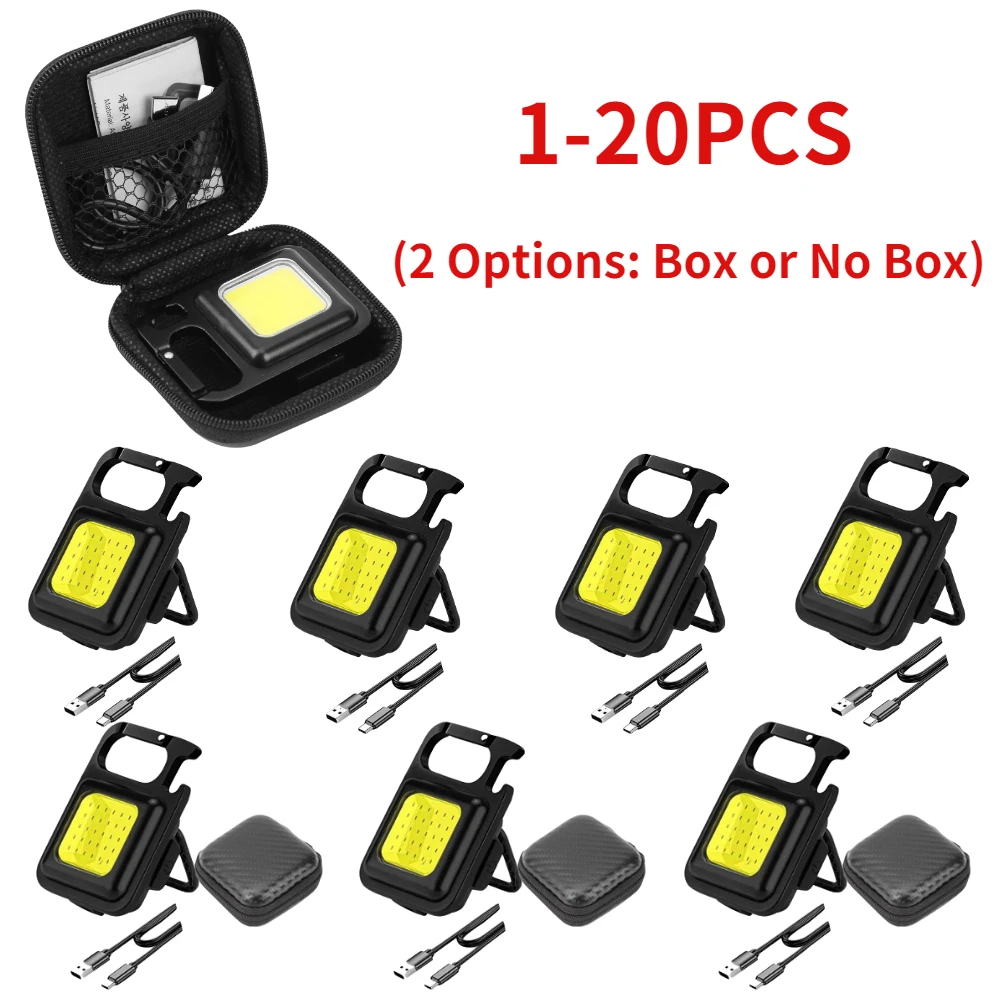 1-20pcs Mini LED Baterka USB Nabíjateľné LED Svetlo, 4 Režimy Keychain Pracovné Svetlo Malé Vrecko Svetlo Vývrtka Pracovné Svetlá . ' - ' . 0