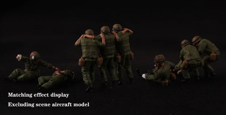 1/72 9-členný tím z NÁS zranených oblasti rescue team Vietnam Farebné skončil vojak model . ' - ' . 4