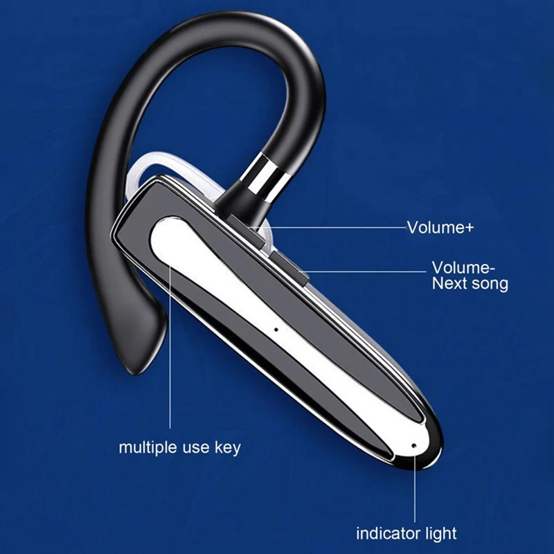 1 Kus YYK-530-1 Black Bluetooth-Kompatibilné 5.1 Earhook Závesné Slúchadlá Ear Headset Handsfree . ' - ' . 2