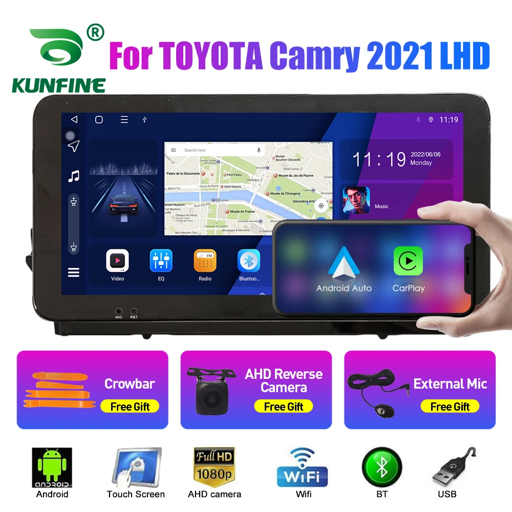 10.33 Palcový autorádia Pre TOYOTA Camry 2021 LHD 2Din Android Octa-Core Auto Stereo DVD Prehrávač, GPS Navigáciu QLED Obrazovke Carplay . ' - ' . 0