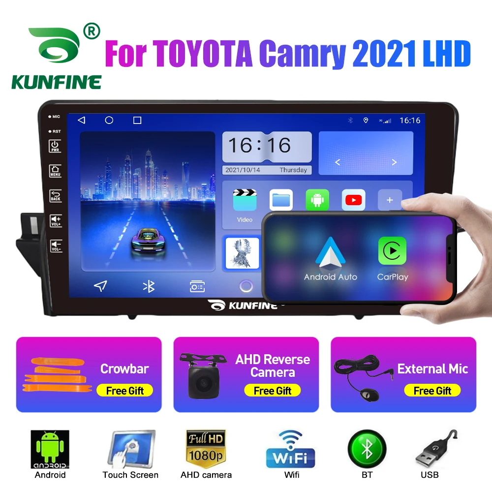 10.33 Palcový autorádia Pre TOYOTA Camry 2021 LHD 2Din Android Octa-Core Auto Stereo DVD Prehrávač, GPS Navigáciu QLED Obrazovke Carplay . ' - ' . 1