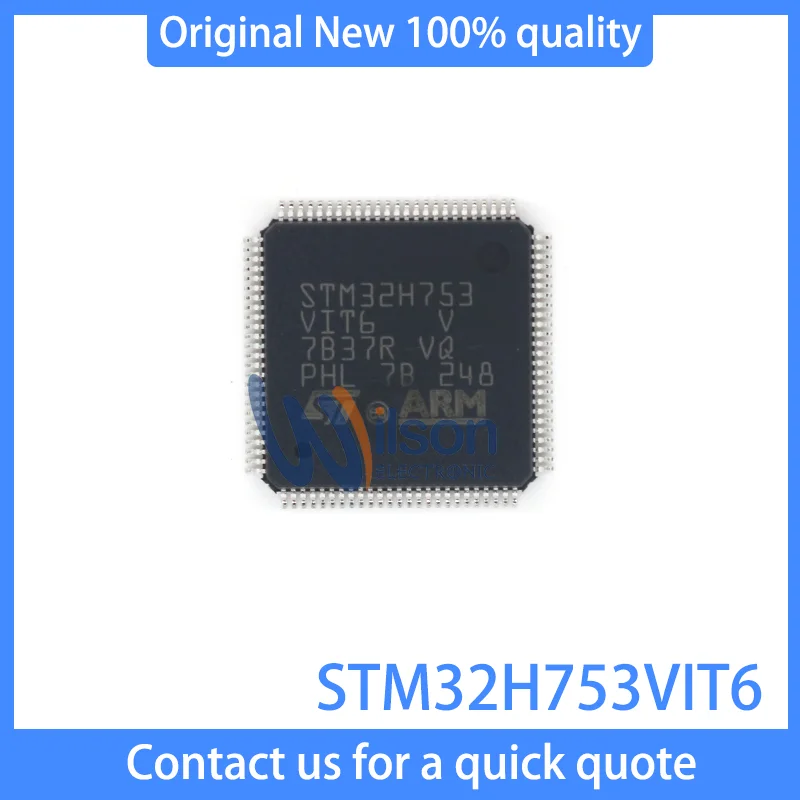 100% Nový, Originálny Chipset STM32H750VBT6 STM32H753VIT6 . ' - ' . 0