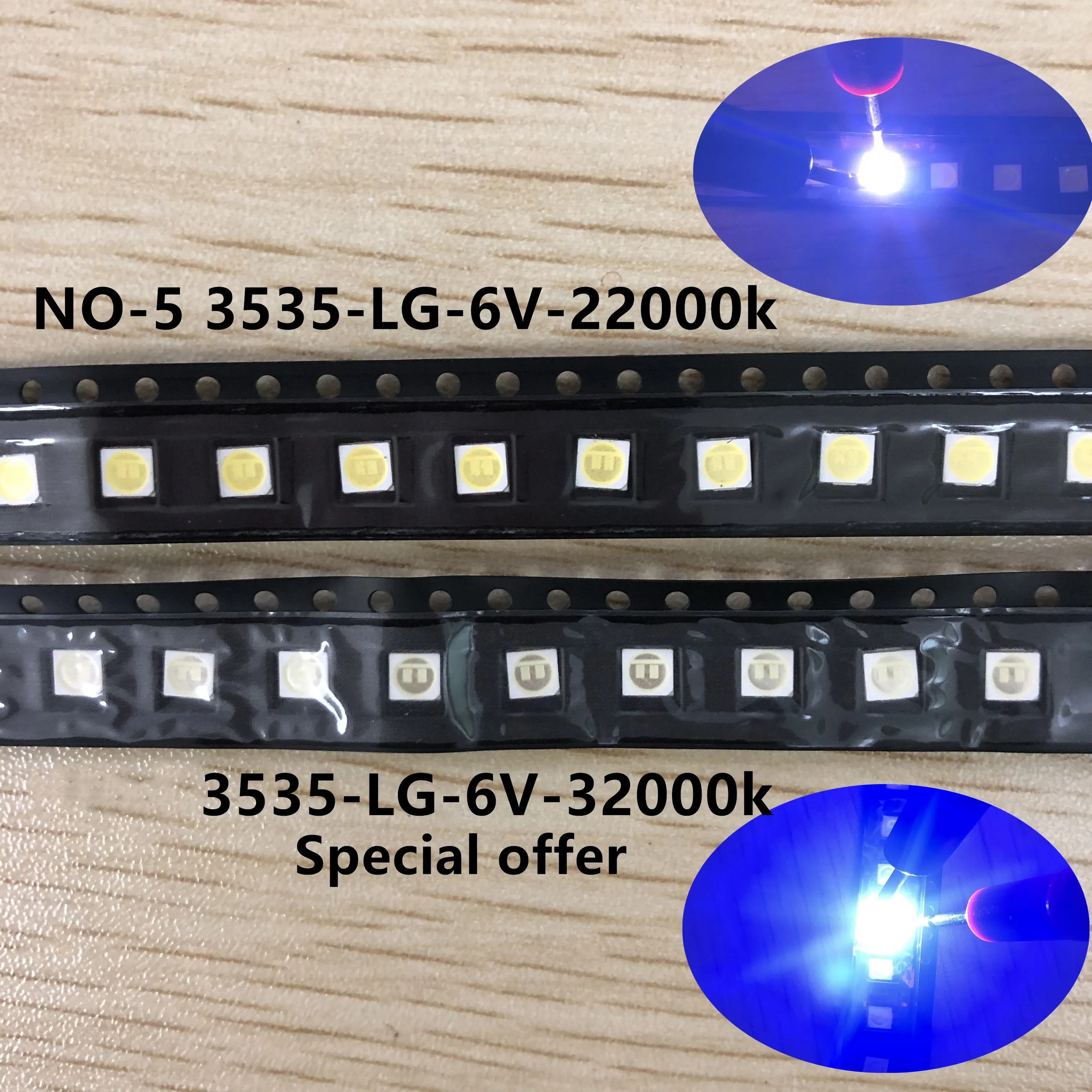 100KS PRE LCD TV opravy LG led TV podsvietenie pás svetla s light-emitting diode 3535 SMD LED korálky 6V . ' - ' . 1