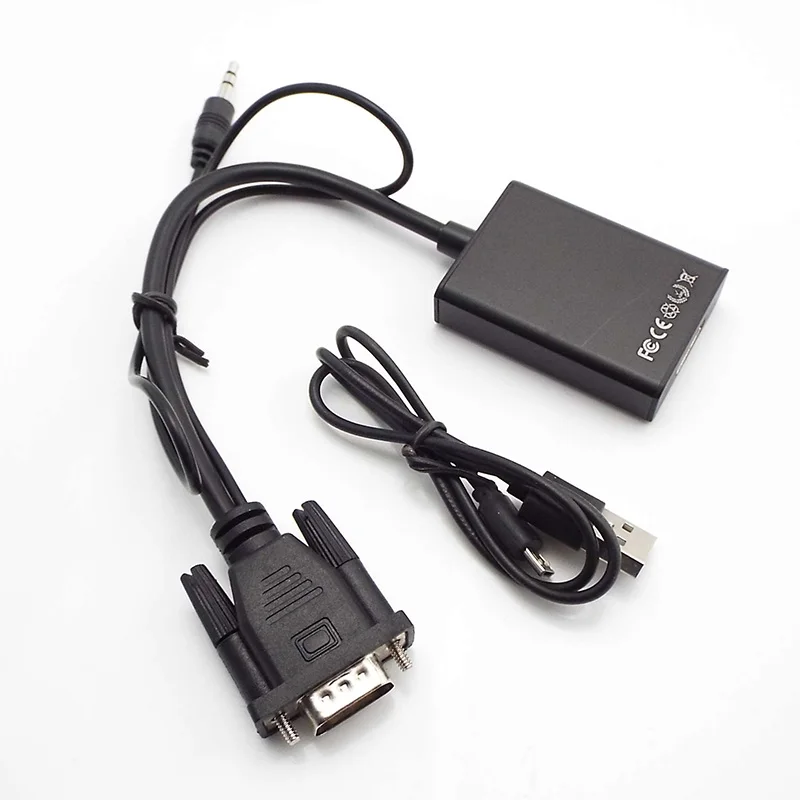 1080P Full HD, VGA, aby kompatibilný s HDMI Prevodník Kábel Audio Výstup VGA pre PC, notebook na HDTV, Projektor . ' - ' . 2