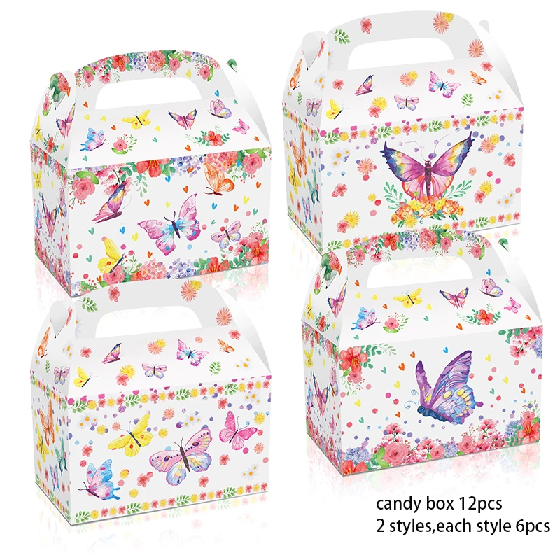 12Pcs/veľa Krásny Motýľ candy box Pearl Motýľ darčeka biscuit box na Happy birthday Party Dodávky Svadobné dekorácie . ' - ' . 1