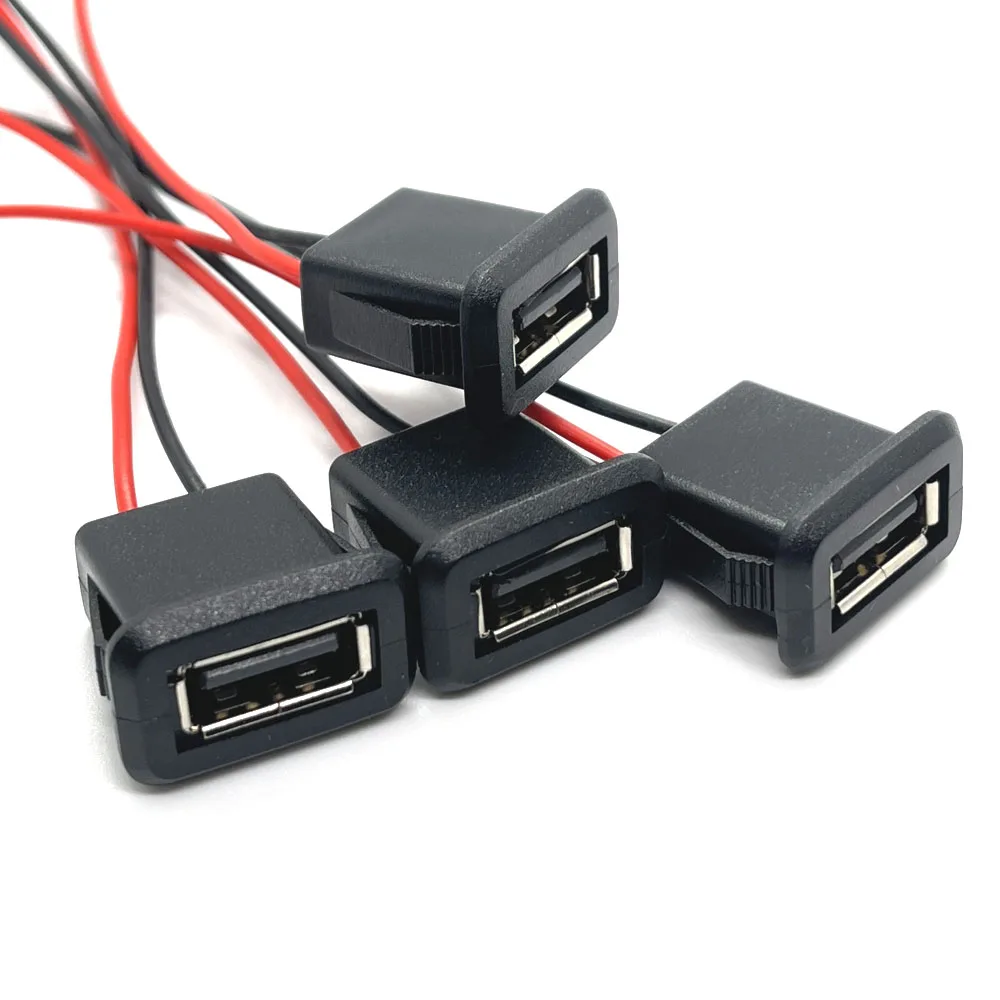 1pcs 2Pin 4Pin USB 2.0 Samica Konektor Napájania USB2.0 Nabíjací Port Konektor s Káblom Elektrické konektory USB Nabíjačku Zásuvky . ' - ' . 5