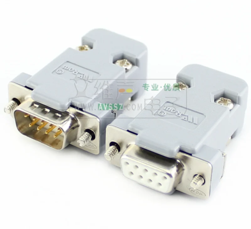 1Pcs pozlátené DB9 dva riadky 9-pin COM zváranie D-SUB hlavičky RS232/485 konektor sériový port PLC muţi a ţeny HiFi . ' - ' . 3