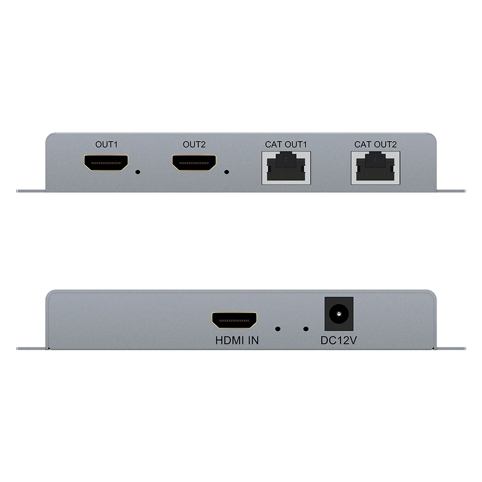 1x2 HDMI Splitter Extender 60m 1x2 HDMI UTP Extender Cat5e Cat6 1080P RJ45 HDMI Splitter extensor Vysielač, Prijímač . ' - ' . 2
