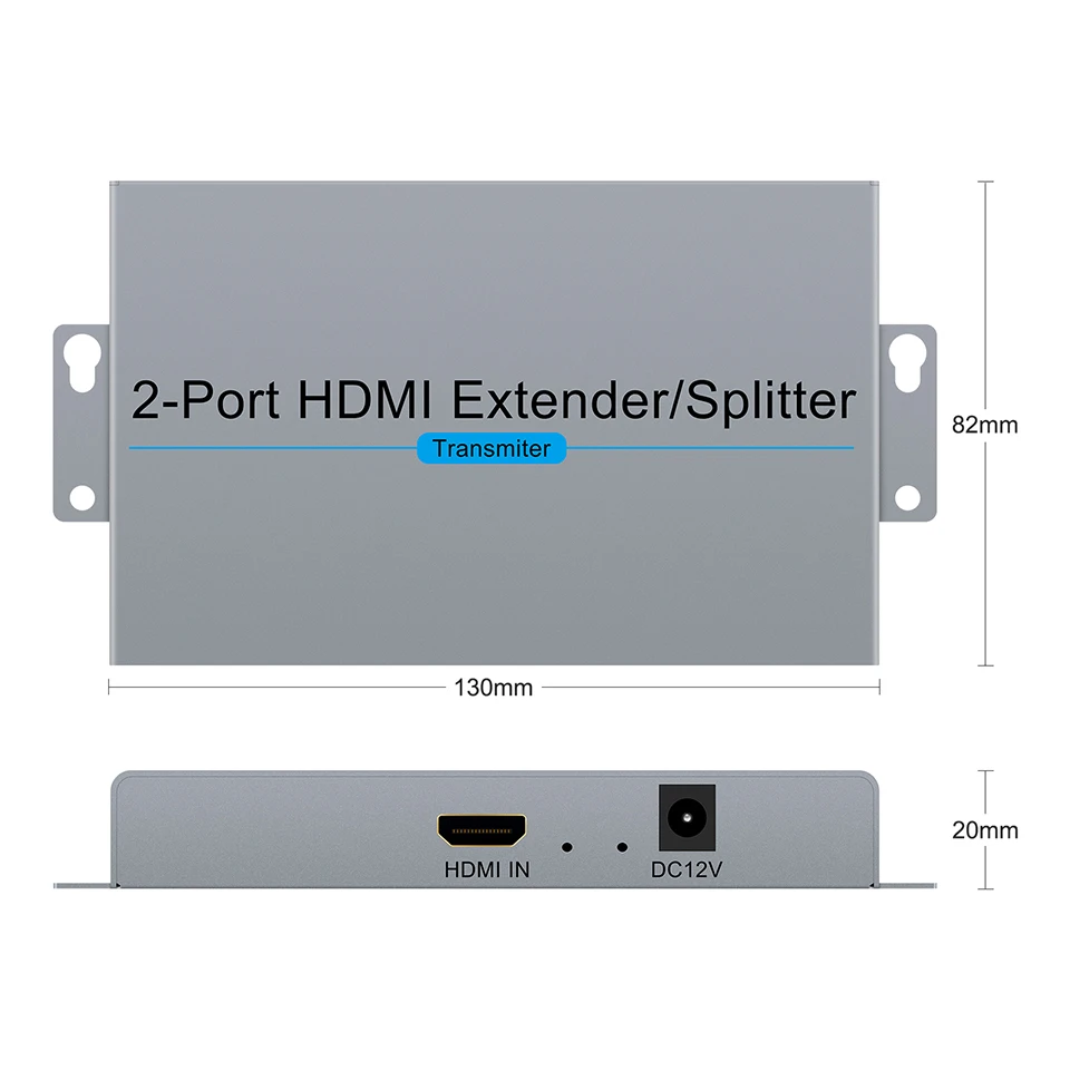 1x2 HDMI Splitter Extender 60m 1x2 HDMI UTP Extender Cat5e Cat6 1080P RJ45 HDMI Splitter extensor Vysielač, Prijímač . ' - ' . 3