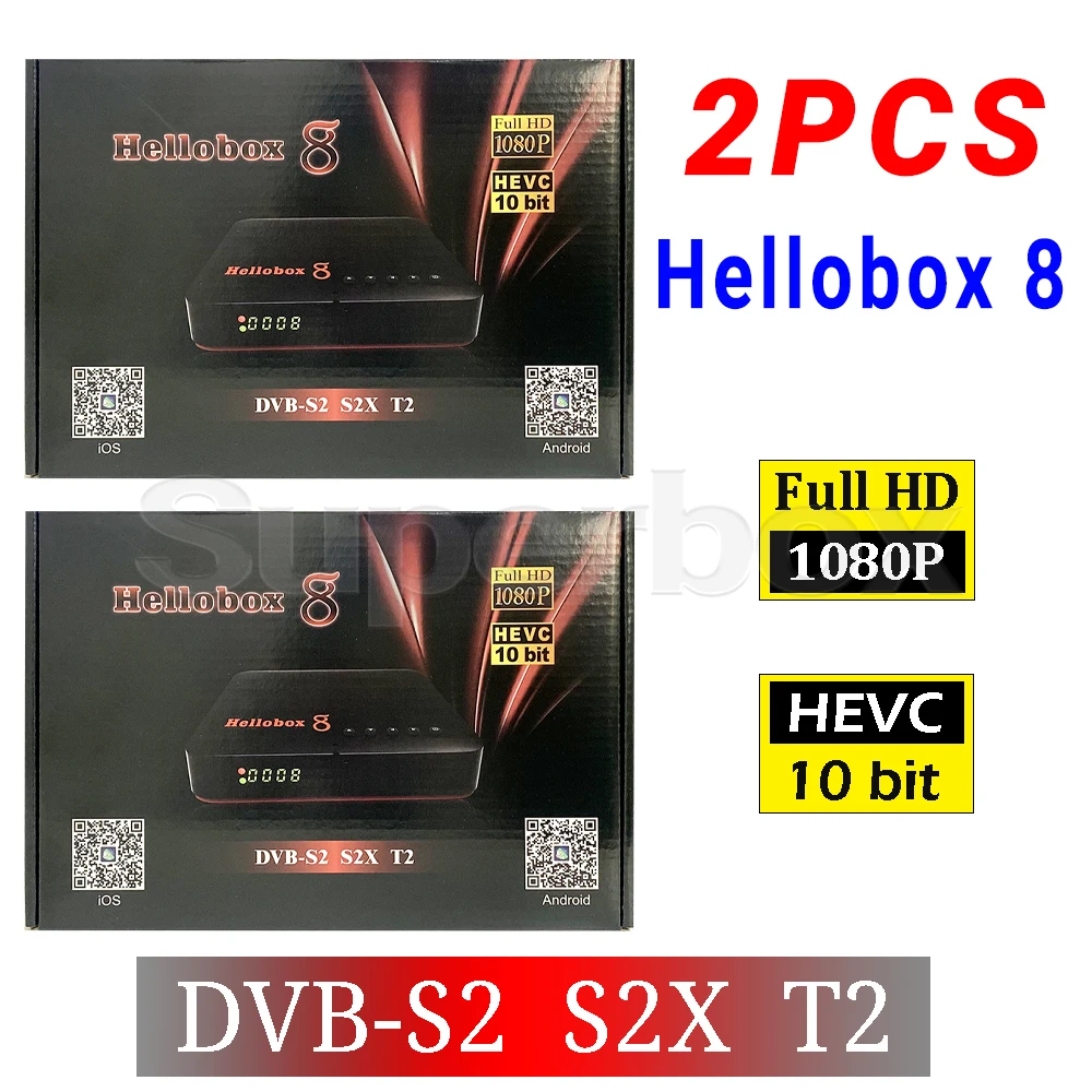 [2 KS] H. 265 HEVC TV Prijímač DVB T2, S2 S2X Hellobox 8 Set-Top Box podporu RJ45 PowerVu Vstavaný WiFi . ' - ' . 0