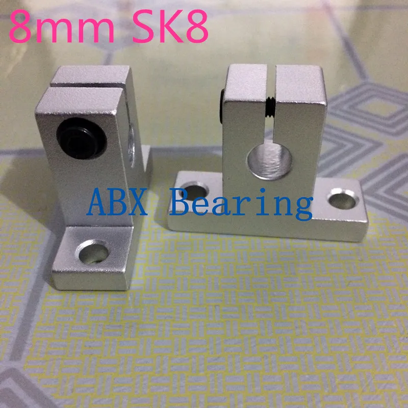 2 ks/veľa SK8 SH8A SH8 8mm lineárne ložiská železničnej hriadeľ podporu XYZ Stôl CNC Router SH8A . ' - ' . 0