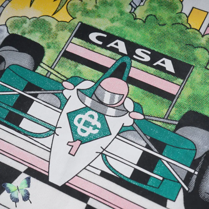 2023 New Casablanca City Racing Grafické Tlače T-shirt pánske a dámske Letné Top Tričko . ' - ' . 2