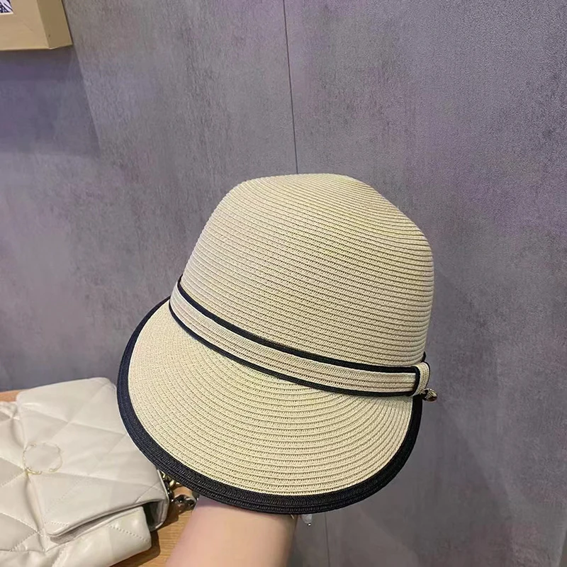 2023 Nové Letné Slamený Klobúk Módne Luk Dekorácie Dámske Jazdecké Klobúk Vintage Japonský Clonu Spp Anti-UV Cestovné Beach Sun Hat . ' - ' . 3