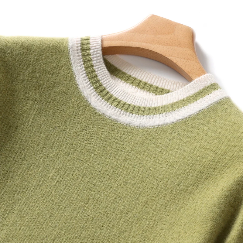2023 nové žien krátkym rukávom 100% čistá vlna O-krku pletený pulóver kórejský módne mäkké slim T-tričko-krátke rukávy tričko . ' - ' . 3