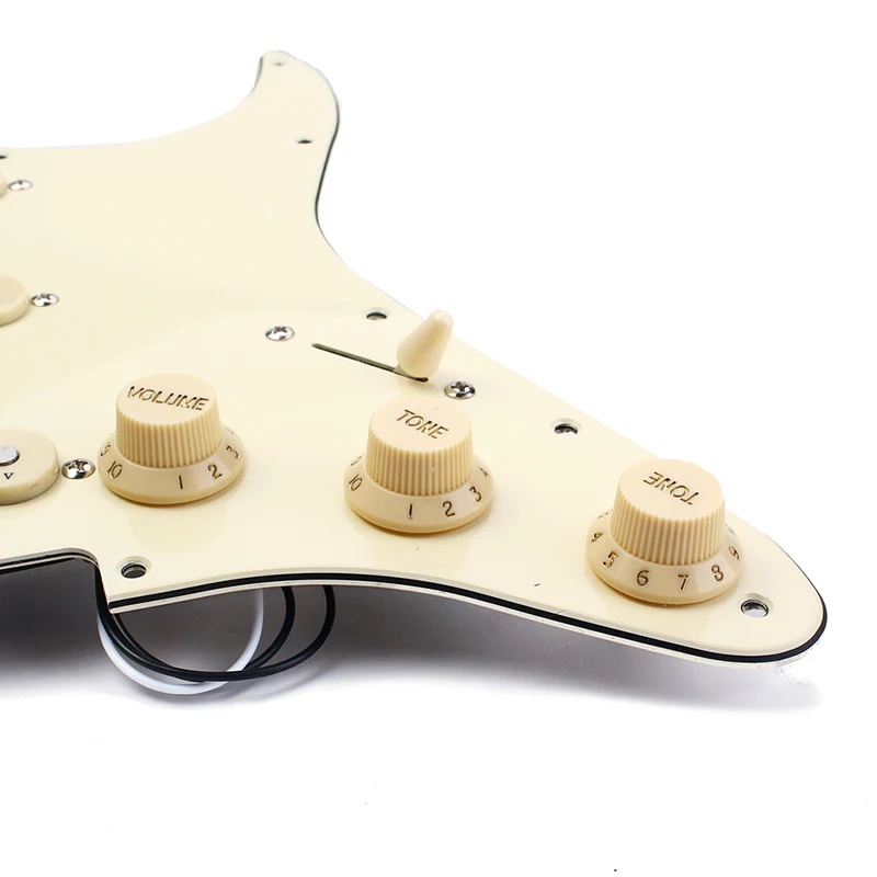 3-vrstvové SSS PVC Pickguard s 3 ALNICO V Single-Coil Snímače 5-Cestný Prepínač pre Elektrickú Gitaru . ' - ' . 1