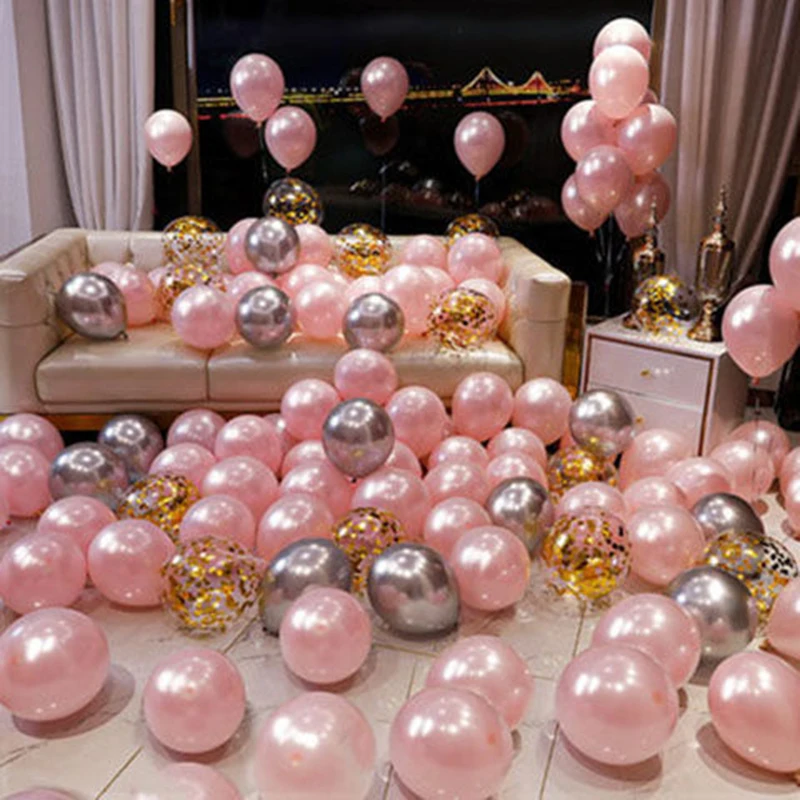30 Ks Flitrami Stropné Nástenné Deti Princezná Narodeninovej Party Svadobné Dekorácie Balón Dodávky Ružová Bachelorett Rodovej Odhaliť 2023 . ' - ' . 1