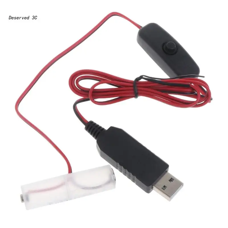 3V Batéria AA Kvapiek USB Napájací Kábel s vypínačom pre Diaľkové Ovládanie . ' - ' . 3