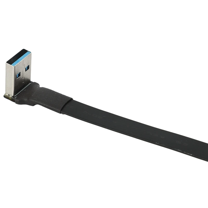 3X USB 3.0 Kábel Plochý USB Predlžovací Kábel Mužov a Žien Dátový Kábel, Pravý Uhol 90 Stupňov USB3.0 Extender Kábel,10 cm . ' - ' . 5