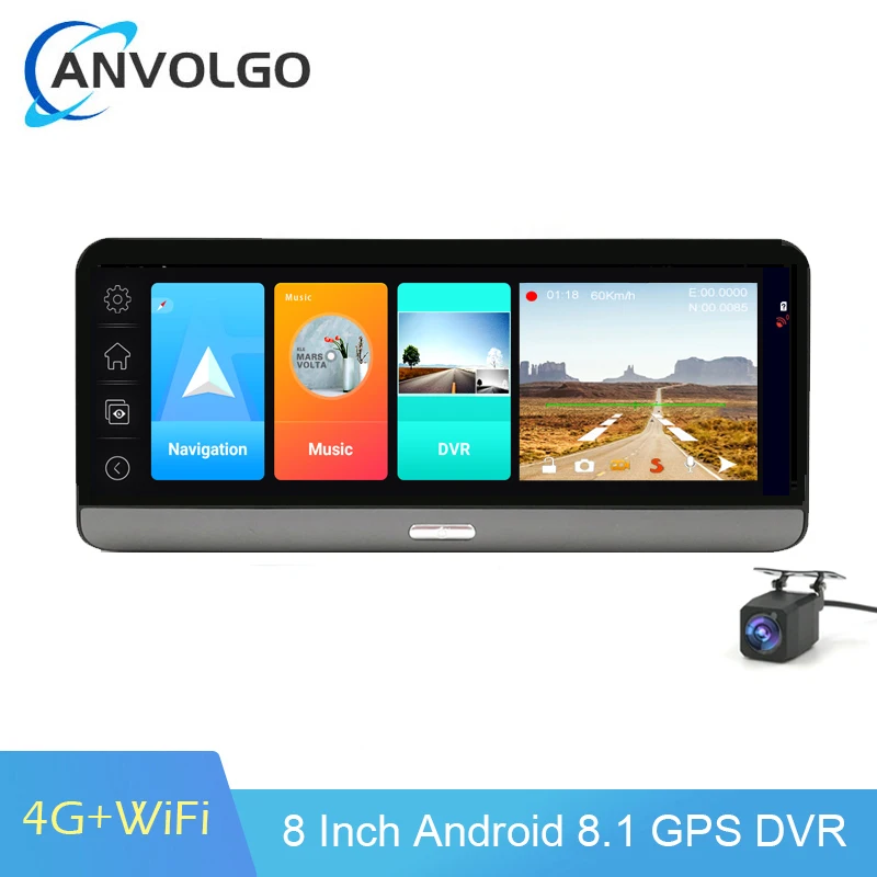 4G Dash Cam pre Automobilové DVR ADAS black box parkovanie monitorovanie FHD 1080P Zadné Dual Kamera, videorekordér 2+32 GB GPS Jazdy Nahrávač . ' - ' . 0