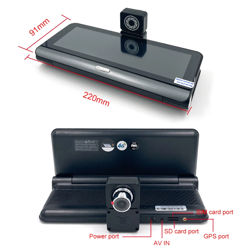 4G Dash Cam pre Automobilové DVR ADAS black box parkovanie monitorovanie FHD 1080P Zadné Dual Kamera, videorekordér 2+32 GB GPS Jazdy Nahrávač . ' - ' . 4