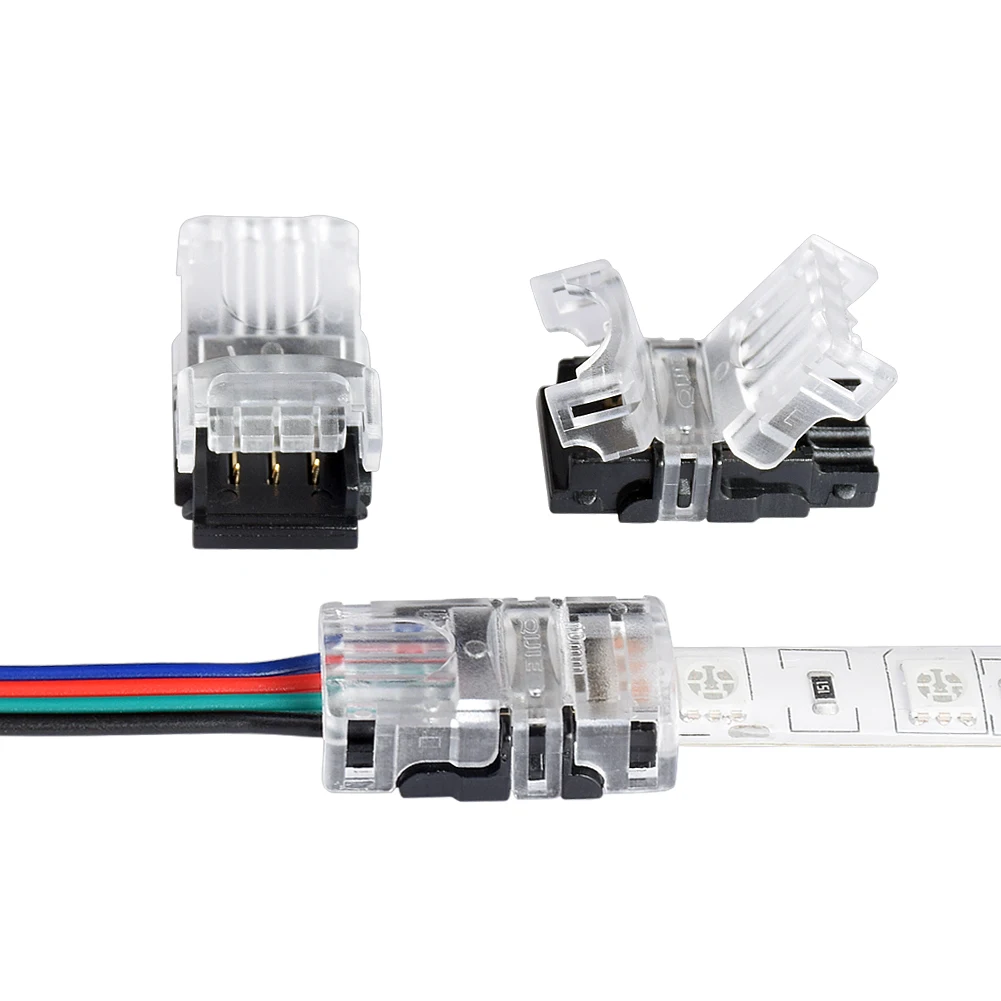 5 ks LED Pásy Konektor 2/3/4/5pin Elektrické Rozšírenie Drôtu Konektor Pre 2835 5050 RGB LED Pás Svetla Na Drôt Pripojenie Pomocou . ' - ' . 0