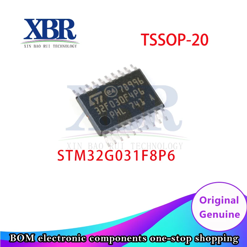 5 KS STM32G031F8P6 TSSOP-20 RAMENO Mikroprocesory - MCU Prúdu 64KB Flash 8KB RAM, CPU 64MHz . ' - ' . 0