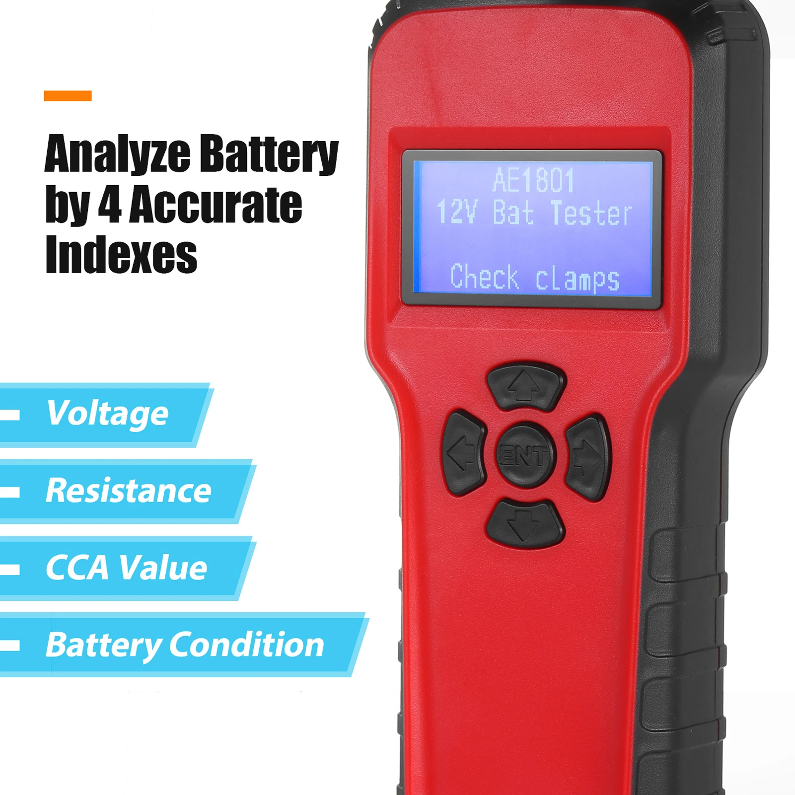 AE1801 Digitálne 12 V Batérie Analyzer autobatérie Tester Kapacita Batérie Napätie Testovanie Zariadenia Napätie, Odpor . ' - ' . 1