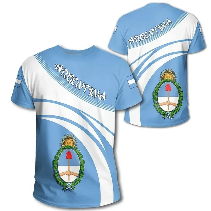 Argentína pánske športové Tričko, Harajuku Jednotné, Letné T-Shirt, 3D Vytlačené Krátky Rukáv T-Shirt, 2023 pánske Oblečenie . ' - ' . 1