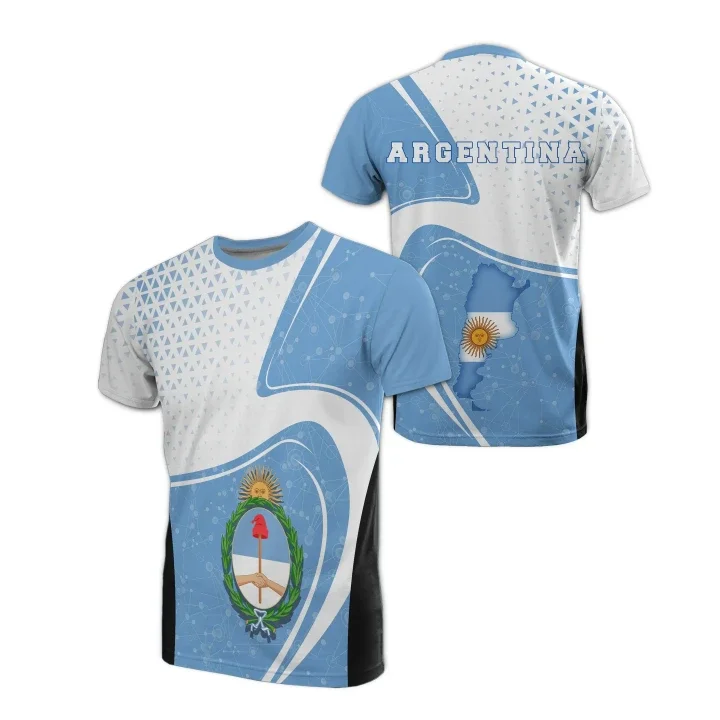 Argentína pánske športové Tričko, Harajuku Jednotné, Letné T-Shirt, 3D Vytlačené Krátky Rukáv T-Shirt, 2023 pánske Oblečenie . ' - ' . 4