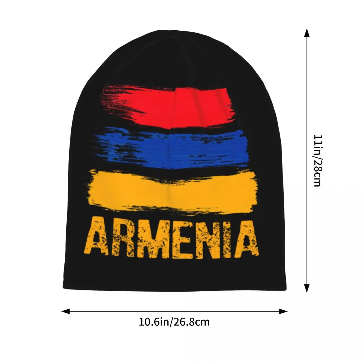 Arménsko Vlajka Kapoty Klobúky WinterAutumn Ulici Skullies Čiapky Klobúk pre Mužov, Ženy Pletený Hat Teplé Dual-používať veľké písmená . ' - ' . 2