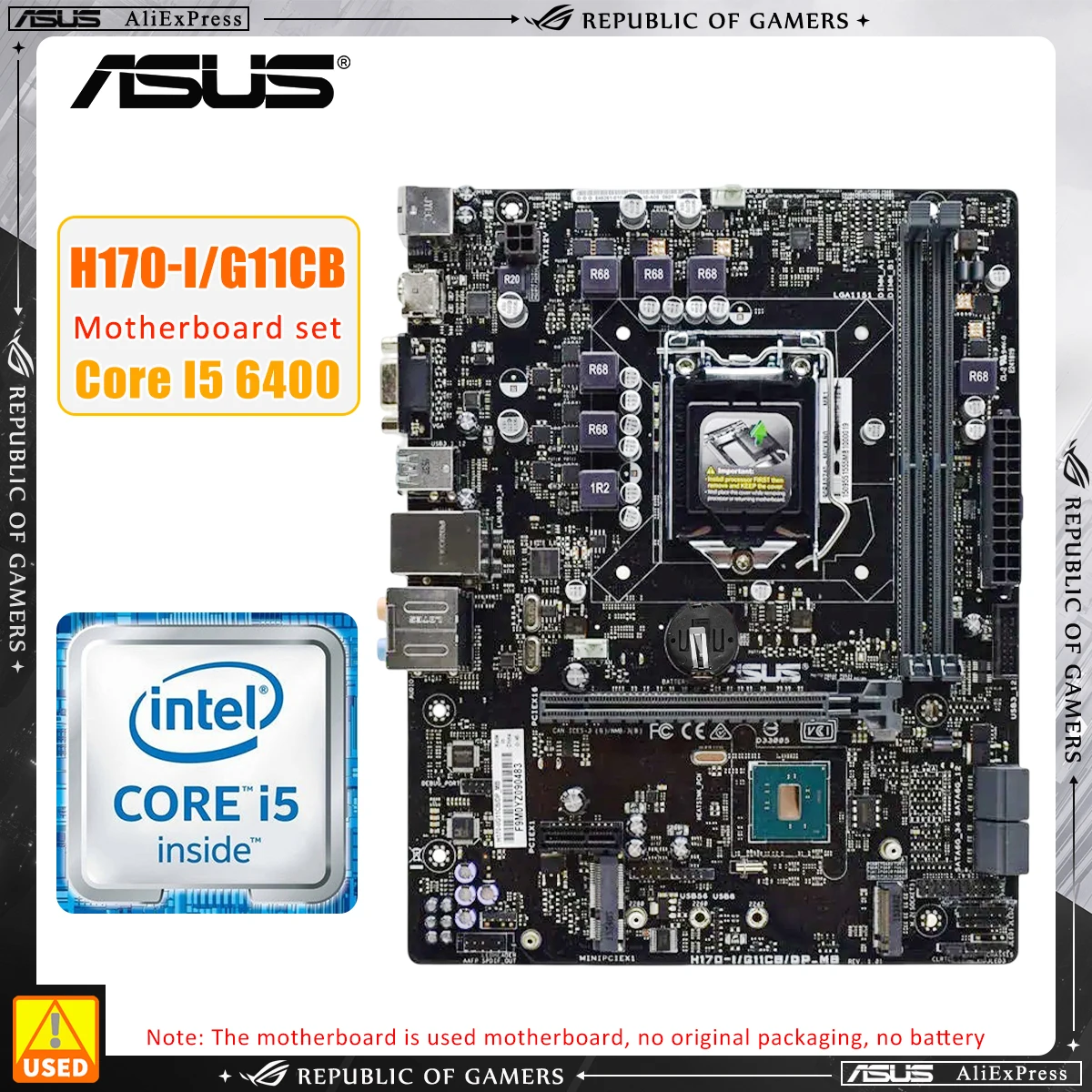 ASUS H170-I/G11CB +I5 6400 LGA cpu 1151 Doske auta DDR4x2 32 GB Intel H170 USB3 základná Doska.0 Micro ATX . ' - ' . 0