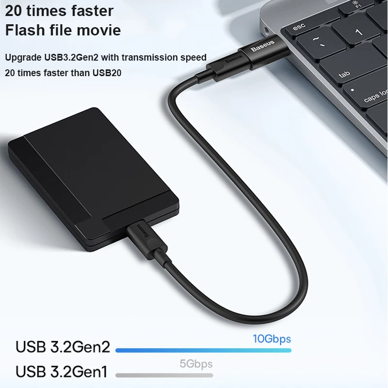 Baseus USB Typu C Adaptér 3.0 Rýchle Nabíjanie OTG Rozhranie Dátový Kábel pre iPhone 14 Apple 13 Pripojte Telefón, iPad, Tablet PC, Auto . ' - ' . 4