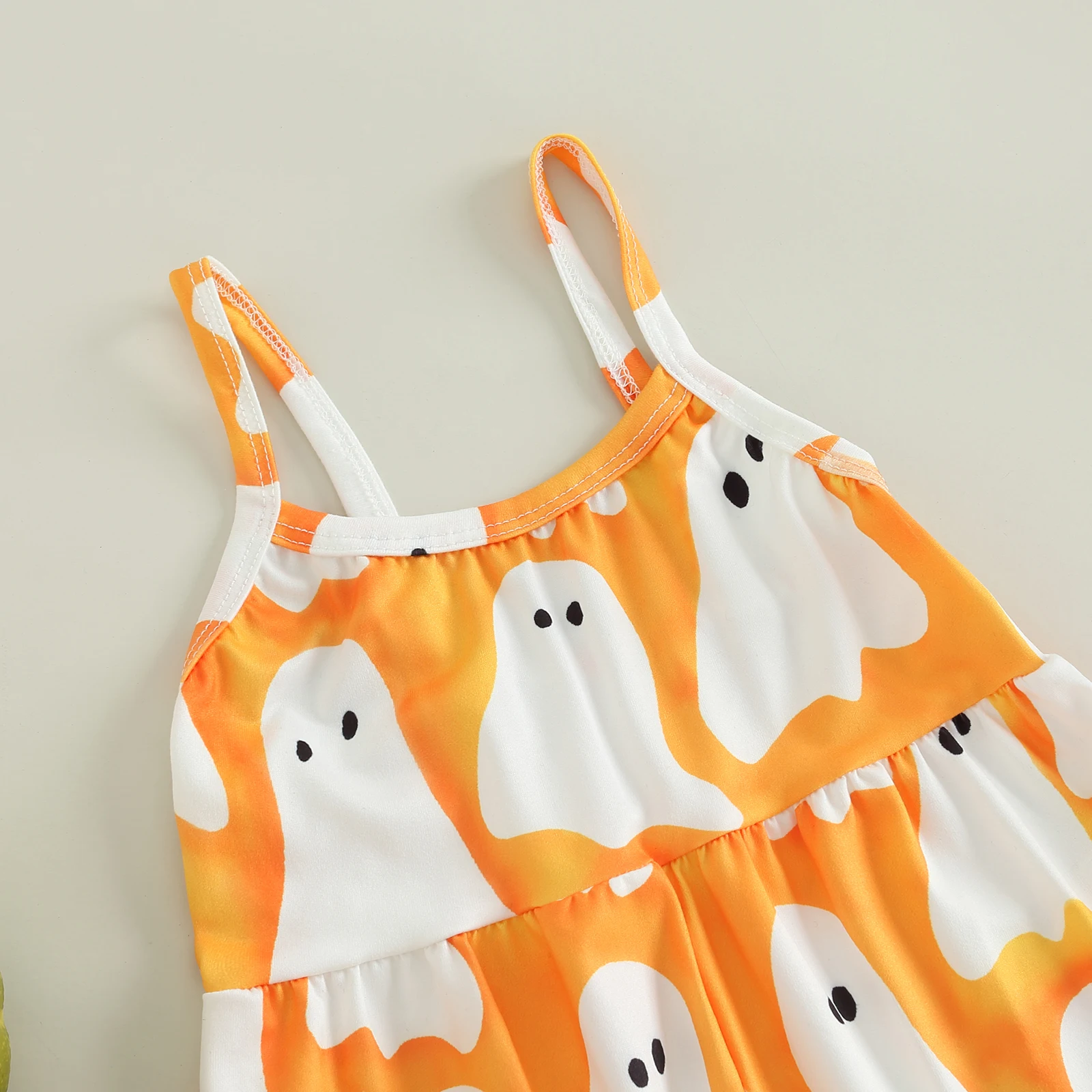Batoľa Detský Baby Dievčatá Halloween Romper Ghost/Kreslených Mačka Tekvica Tlač bez Rukávov Šatka Jumpsuit Oblečenie 1-6T . ' - ' . 3