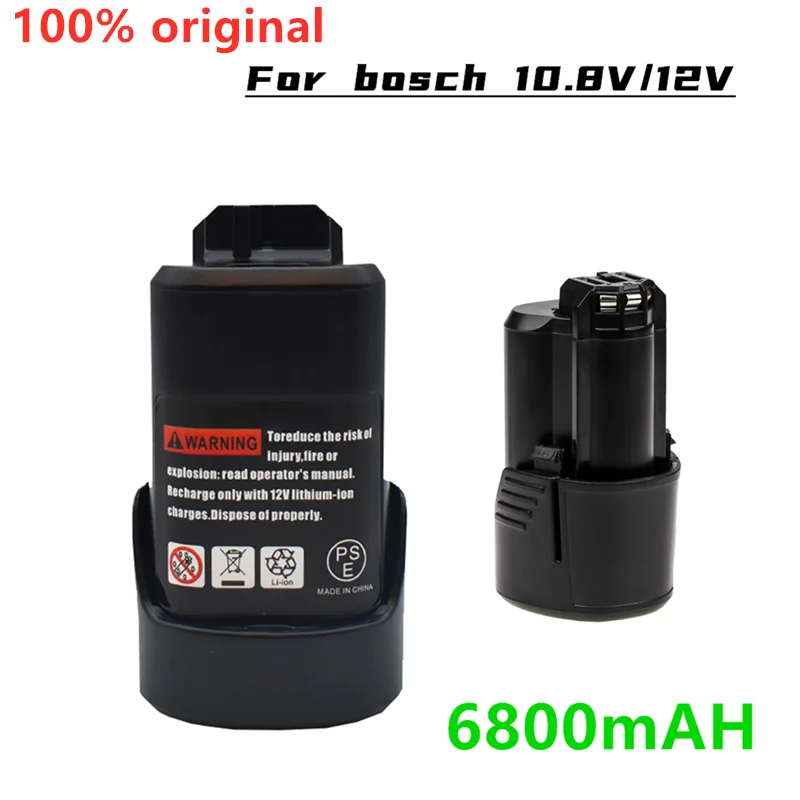Batterie nabíjateľná Li-Ion pour BOSCH, nouveauté 100%, 10,8 V/12V, 6,8 Ah, BAT411, BAT412, BAT4 . ' - ' . 0