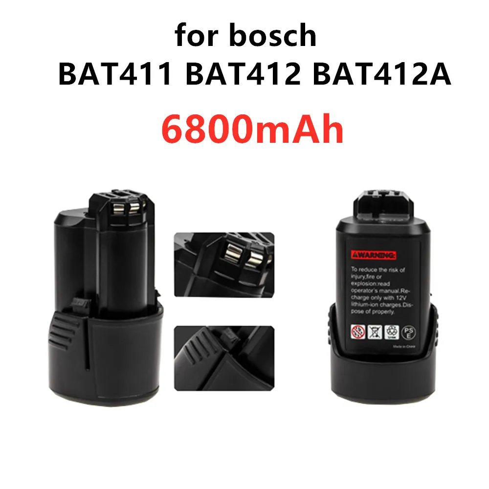 Batterie nabíjateľná Li-Ion pour BOSCH, nouveauté 100%, 10,8 V/12V, 6,8 Ah, BAT411, BAT412, BAT4 . ' - ' . 1