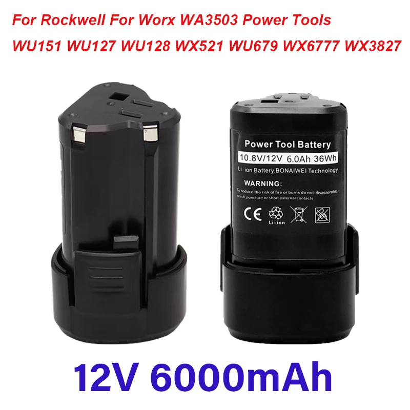 Battool 12V Nahradiť Li-ion Batéria Pre Rockwell Worx WA3503 WU151 WU127 WU128 WU280 WX521 WU679 WX6777 WX3827 Nástroje  . ' - ' . 1