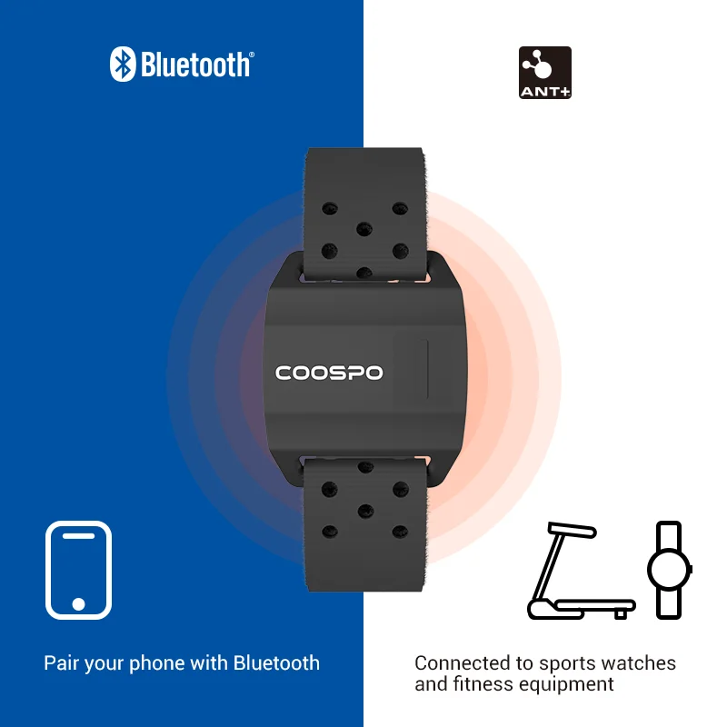 Bluetooth 4.0, ANT + CooSpo Senzor HW706 pre Garmin Wahoo Bike Počítača Monitora tepu Remienok Fitness Outdoor jazda na Bicykli . ' - ' . 2