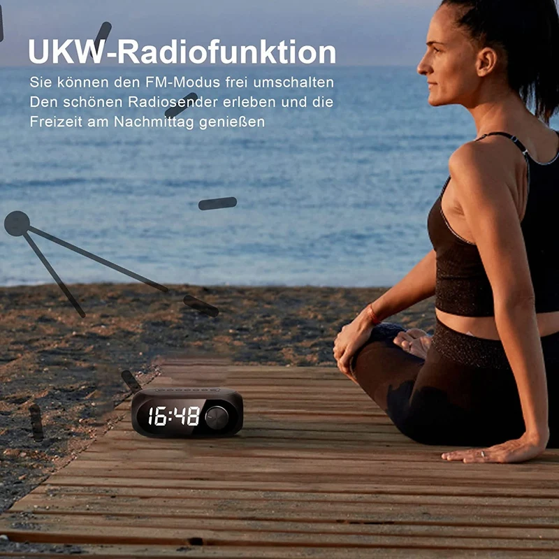 Bluetooth Zrkadlo Reproduktor Multifunkčné Music Box Reproduktor Rádio Budík Digitálny Reproduktor S USB Nabíjačky . ' - ' . 5