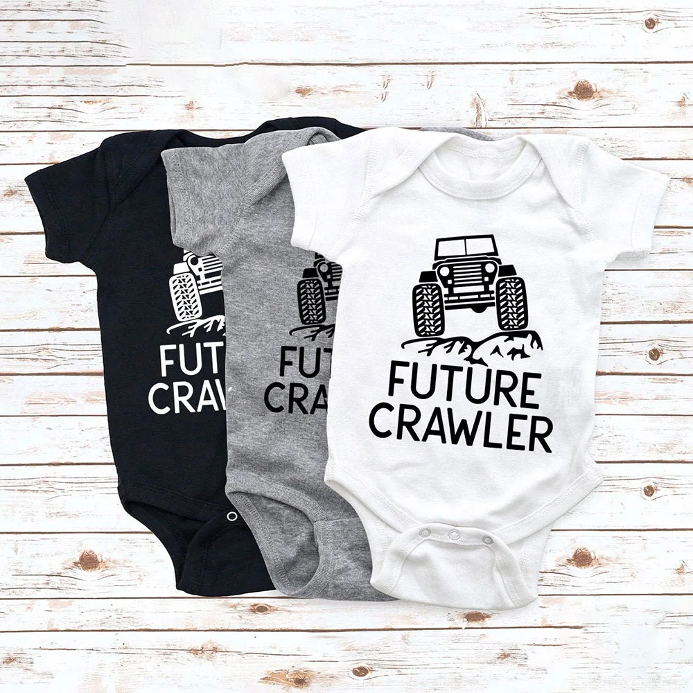 Budúcnosť Crawler Baby Kombinézu Zábavné Dieťa Romper Chlapci Dievčatá Šaty Off Road Batoľa Krátky Rukáv Kombinézach Newbron Darček . ' - ' . 0