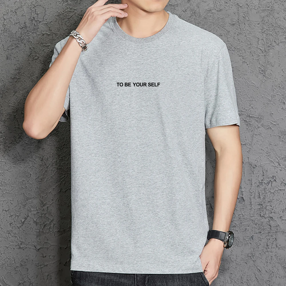 Byť Sám Sebou Tlač Mens Tee Tričko Bavlna Veľkosť T-Shirt Harajuku Dizajnér Oblečenie Pohodlné Kolo Krku Tričko Muž . ' - ' . 0