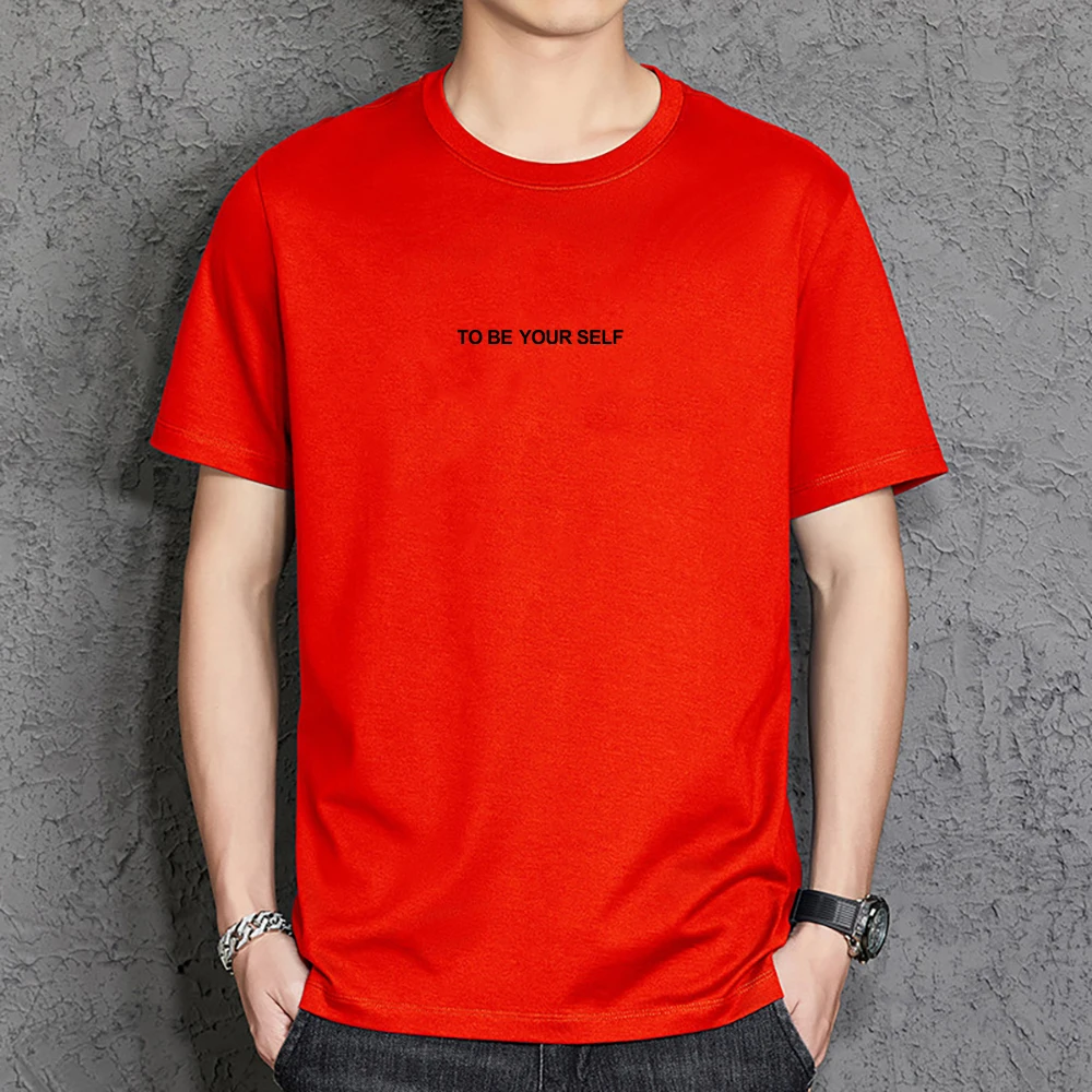 Byť Sám Sebou Tlač Mens Tee Tričko Bavlna Veľkosť T-Shirt Harajuku Dizajnér Oblečenie Pohodlné Kolo Krku Tričko Muž . ' - ' . 1