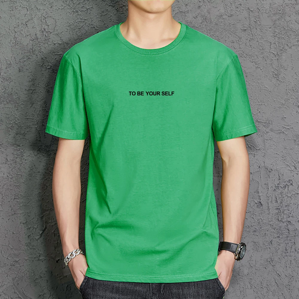 Byť Sám Sebou Tlač Mens Tee Tričko Bavlna Veľkosť T-Shirt Harajuku Dizajnér Oblečenie Pohodlné Kolo Krku Tričko Muž . ' - ' . 2