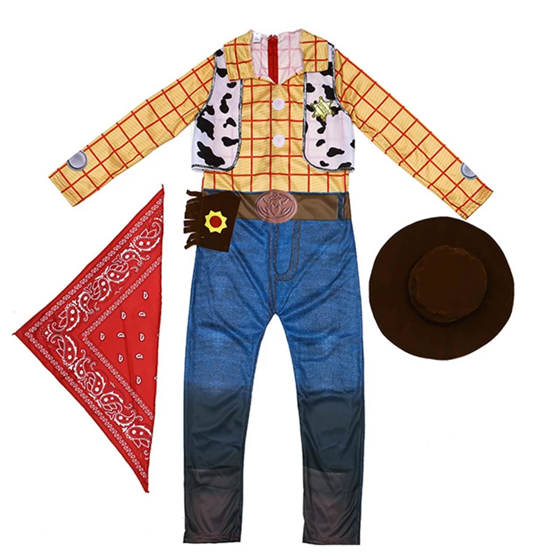 Deti Woody Cosplay Kostým Toy Story Šerif Woody Pride Cosplay Kombinézu Oblečenie Halloween Karneval Kostým Kombinézach Klobúk . ' - ' . 1
