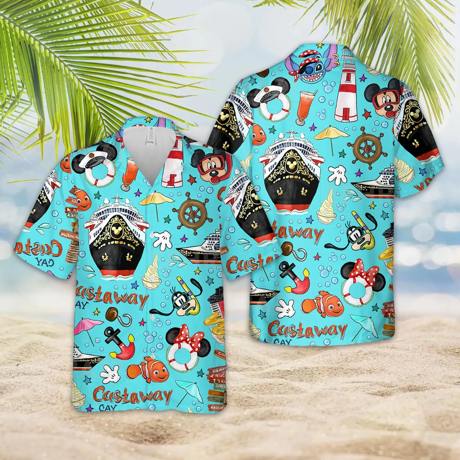 Disney Cruise Havajské Košele dámske Tlačidlo Hore Tričko Mickey Cruise Havajské Košele Disneyland Mickey A Priatelia Havajské Košele . ' - ' . 1