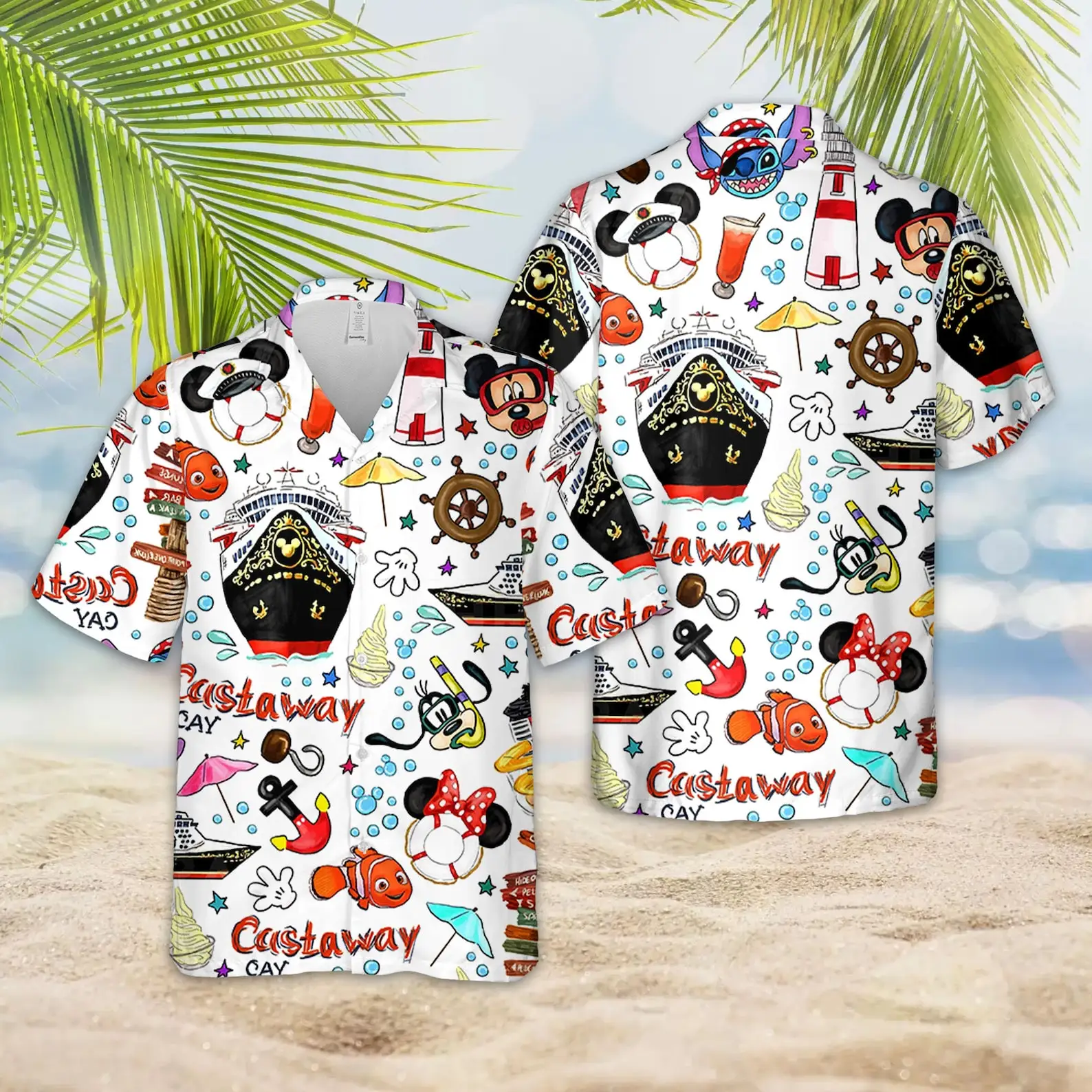 Disney Cruise Havajské Košele dámske Tlačidlo Hore Tričko Mickey Cruise Havajské Košele Disneyland Mickey A Priatelia Havajské Košele . ' - ' . 2