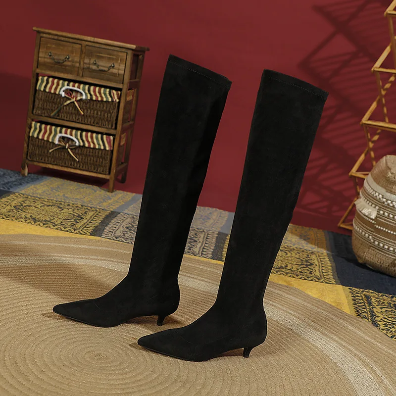 Dlhé Trubice tenké ponožky, topánky ženy, zimné topánky, tenké nohy nad kolenom botas de mujer stádo stovepipe úsek bottine femme 2021 . ' - ' . 1