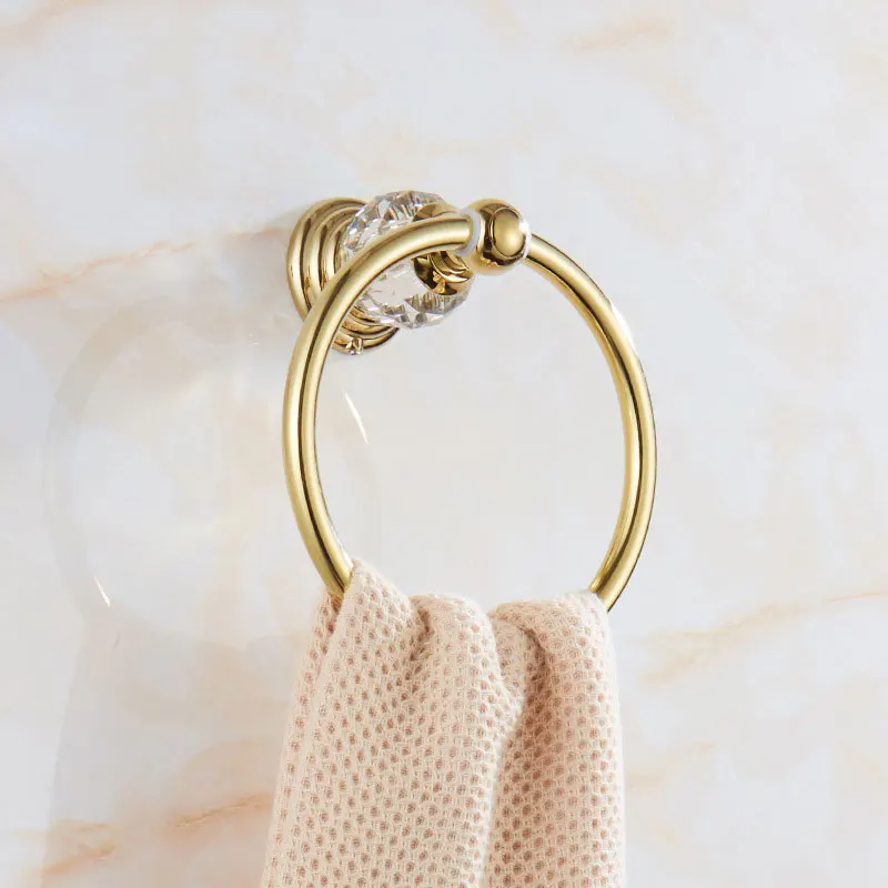 Európskom štýle Gold Crystal Prsteň Kolo uterák rack uterák visí kruhu Kúpeľňa uterák rack zavesenie GLY30 . ' - ' . 1