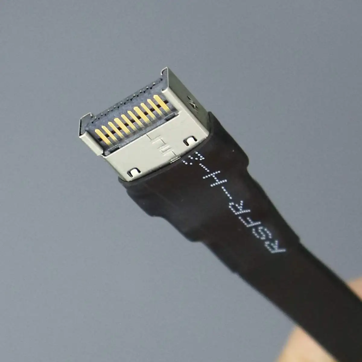 F9T-F6A USB 3.2 Vnútorný 20kolíkový USB Typ-E Mužského Typu-E Ženy Predný Panel Zásuvky Rozšírenie Ploché Stužkový Kábel s dierou . ' - ' . 3