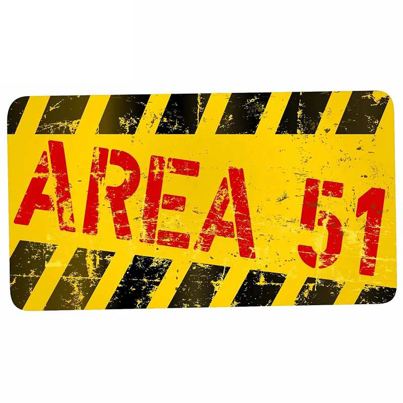 FUYOOHI Zábavné Samolepky Vonkajšie Príslušenstvo Area 51 Č Zasahujúce Osobnosti Nárazníka Auto Nálepky Windows Cartoon Notebook Odtlačkový . ' - ' . 2