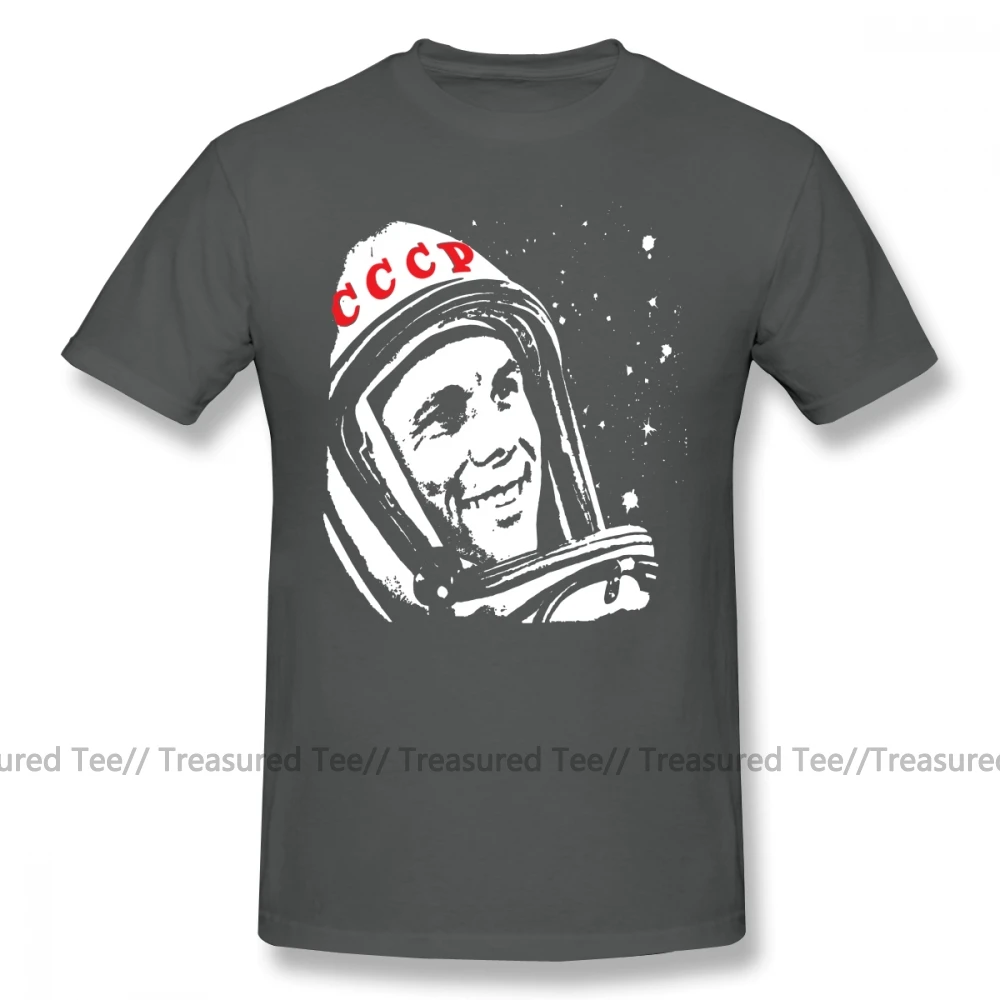 Gagarin T Shirt Jurij Gagarin T-Shirt 100 Bavlna Krátke Sleeve Tee Tričko Fashion Grafické Plus veľkosť Zábavné Mužské Tričko . ' - ' . 2